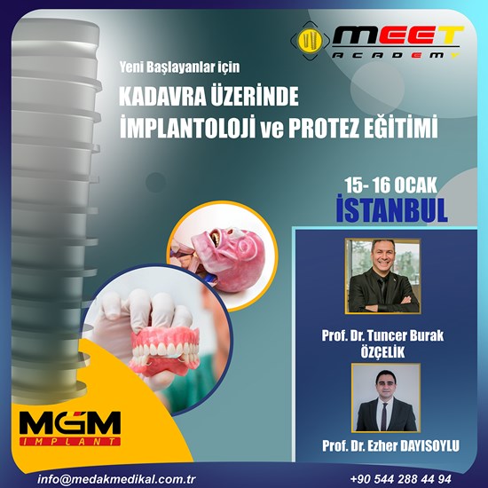 Yeni Başlayanlar İçin Kadavra Üzerinde İmplantoloji ve Protez Eğitimi